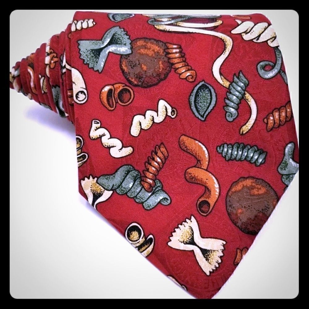 Tabasco Brand Red Pasta Noodles Novelty Necktie